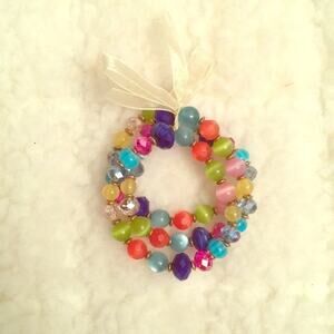 NWOT Colorful Beaded Bracelet Trio